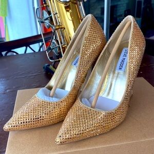 Steve Madden Zara-R Gold Cocktail Shoes
